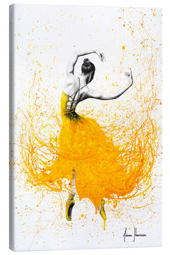 Canvas print Daisy Yellow Dancer - gele danseres