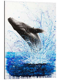 Magnettafel Wal in den Wellen des Ozeans