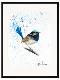 Gerahmter Kunstdruck Glücklicher Zaunkönig