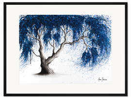 Gerahmter Kunstdruck Blauer Traumbaum