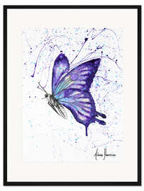 Gerahmter Kunstdruck Lavendel-Schmetterling