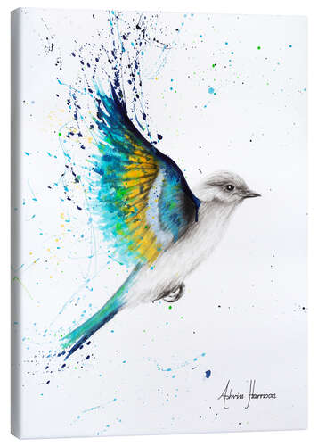 Stampa su tela Blue Wing Bird