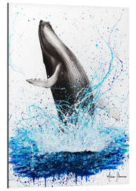 Magnettafel Wal bricht an die Oberfläche