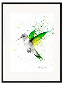 Gerahmter Kunstdruck Kolibri-Flügel