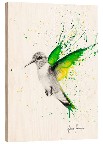 Quadro de madeira Hummingbird wings