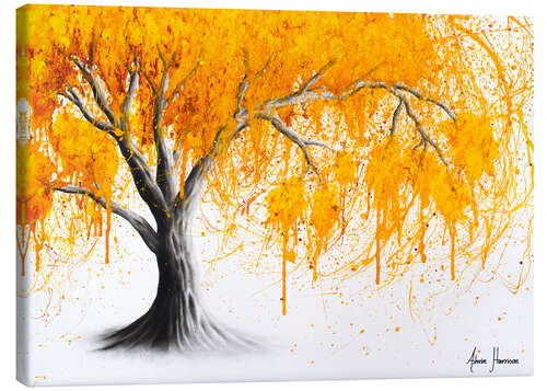 Leinwandbild Gelber Herbstbaum