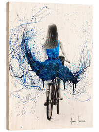 Wood print Blue Bicycle Ride - Ashvin Harrison