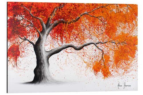 Aluminium print Orange maple tree