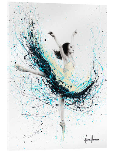 Acrylic print Ocean blue ballerina