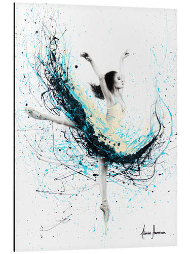 Aluminium print Ocean blue ballerina