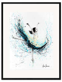 Gerahmter Kunstdruck Ozeanblaue Ballerina