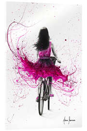 Quadro em acrílico Pink cyclist