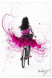 Sisustustarra Pink cyclist