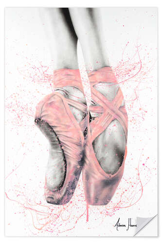 Muursticker Pretty Pointe Ballet Shoes