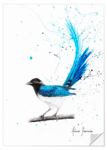 Sticker mural Oiseau bleu pacifique