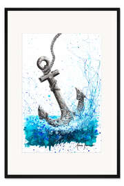 Gerahmter Kunstdruck Drift und Anker