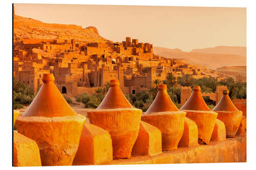 Aluminiumsbilde Kasbah Ait Benhaddou, Marokko