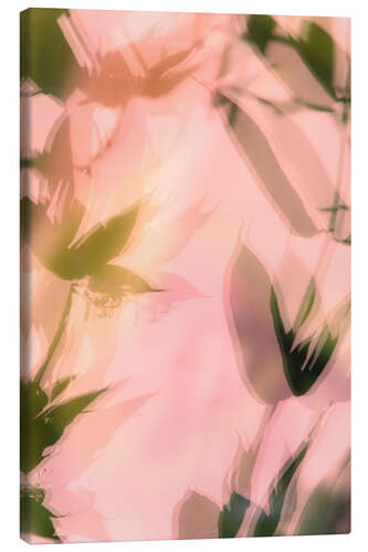 Canvas print Leaves in the morning red II