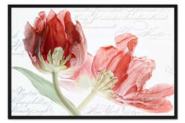 Gerahmter Kunstdruck Tulpen Duett