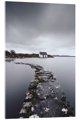 Acrylglas print A fisherman´s hut in the endless wilderness of Connemara Ireland