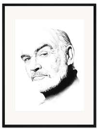 Gerahmter Kunstdruck Sean Connery