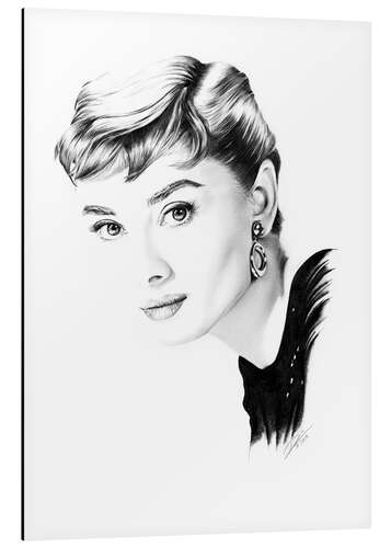 Aluminium print Audrey Hepburn II