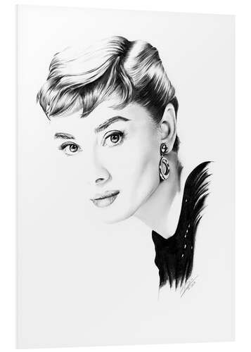 Foam board print Audrey Hepburn II