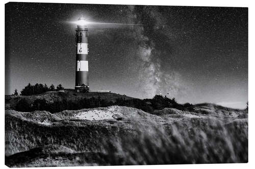 Canvas-taulu Amrum Lighthouse with Milky Way