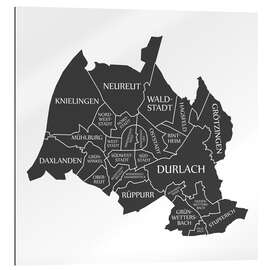 Gallery print Modern city map of Karlsruhe