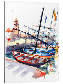 Magnettafel Boote in Collioure, Frankreich