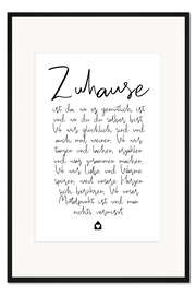 Gerahmter Kunstdruck Zuhause