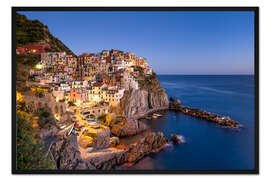 Gerahmter Kunstdruck Dorf Manarola in Italien