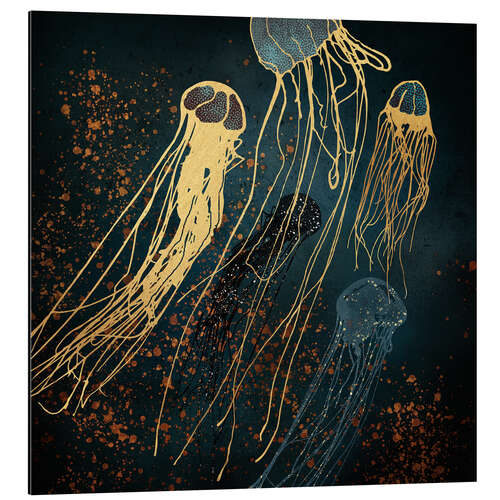 Alumiinitaulu Metallic Jellyfish