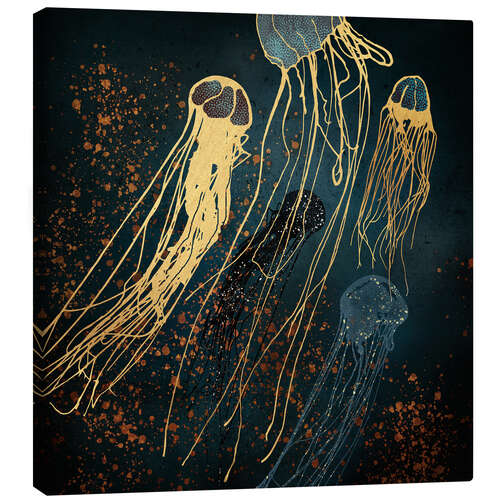 Canvastavla Metallic Jellyfish