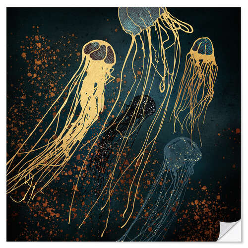 Sisustustarra Metallic Jellyfish