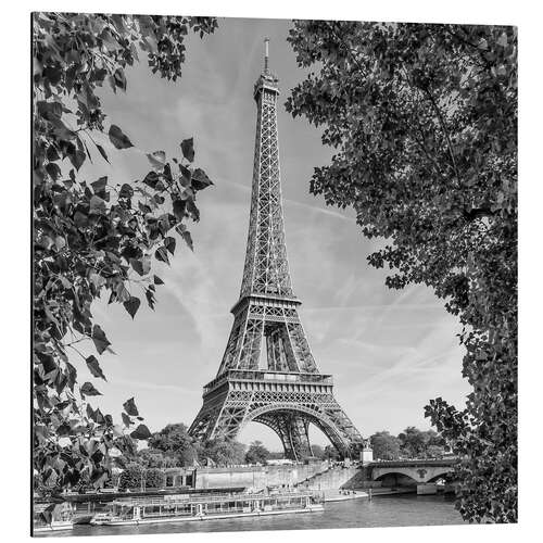 Cuadro de aluminio Vista idílica de la torre eiffel.