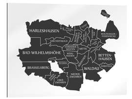 Galleritryk Modern city map of Kassel