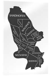 Akryylilasitaulu Modern city map of Mannheim