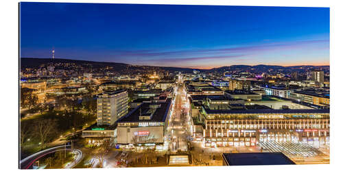 Galleriprint Stuttgart with the Königstraße at night