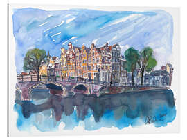 Magnettafel Sonnenuntergang in Amsterdam