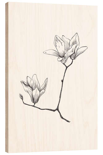 Stampa su legno Magnolia