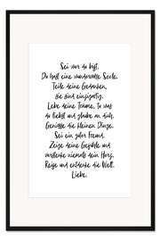 Gerahmter Kunstdruck Sei wer du bist