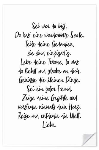 Autocolante decorativo Be who you are (German)