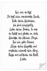 Autocolante decorativo Be who you are (German)