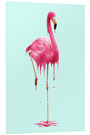 Foam board print Melting flamingo