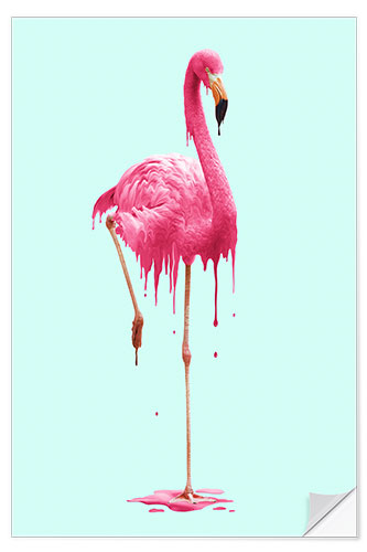 Wall sticker Melting flamingo