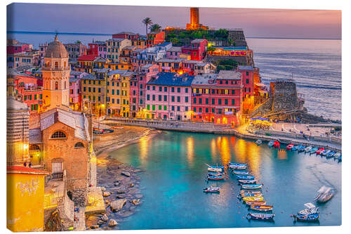 Quadro em tela Vernazza in the sunset