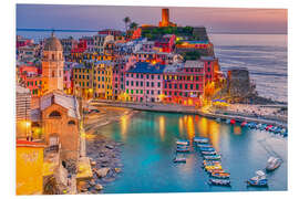 Foam board print Vernazza in the sunset