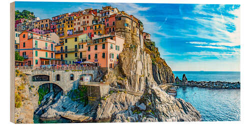 Stampa su legno Manarola