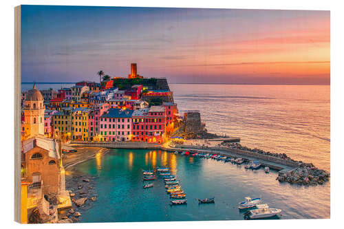 Trebilde Vernazza in the sunset